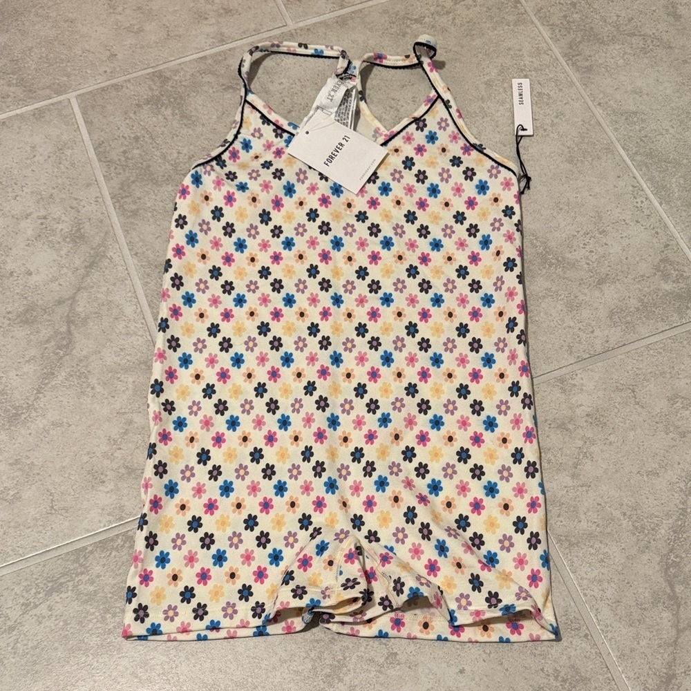 Forever 21 Multicolor Floral Sleepwear Romper